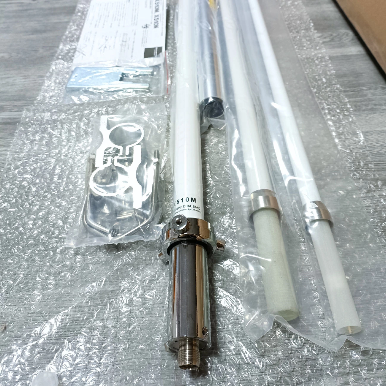 Dual Band Base Station Antenna 144/430MHz 8.4/11.7dBi Omni Directional