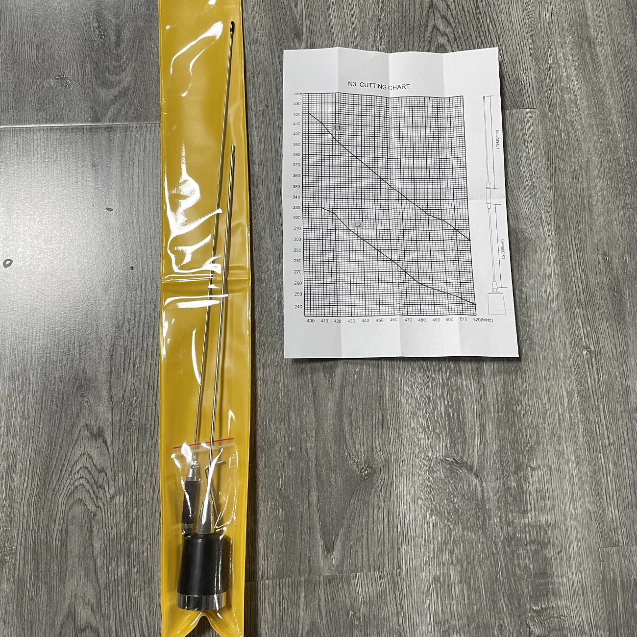 N3 Stain Lesssteel Whip NMO Antenna 400-520MHz UHF Central Reel Antenna 5.5dBi Amateur Mobile Radio Antenna