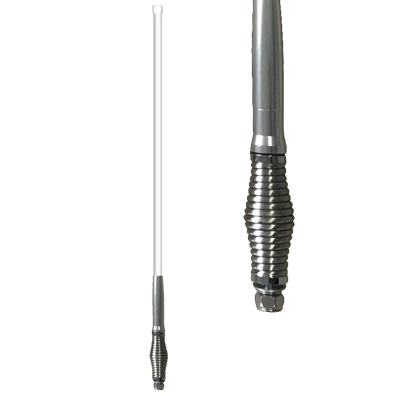 High Gain 6.5dBi Outdoor Mobile Antenna 477MHz with Heavy Duty Spring Vertical Polarization 50 Ohm Impedance for Indoor Use