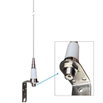 Whip Boat Communication Antenna With L Bracket Cb Omni Marine Radio Antenna 24.5-29.5mhz Stainless Steel