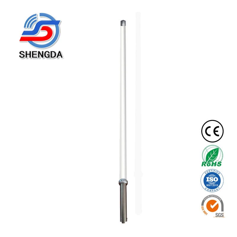 Fiberglass Antenna 2.2m 136-174MHz VHF Outdoor Base Antenna High Gain 6.5dBi VHF