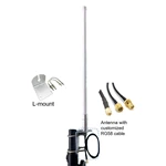 FRP Outdoor Waterproof Antenna 5G N-Male Omni 600~6000Mhz RG58 Cable 5M Low Loss