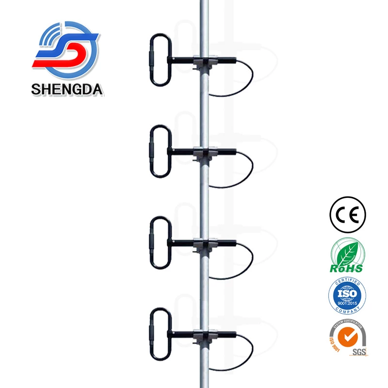 Outdoor Base Station Antenna Folded UHF 400-470MHz High Performance 4 Dipole Array Stack Antenna with 4 way power splitter