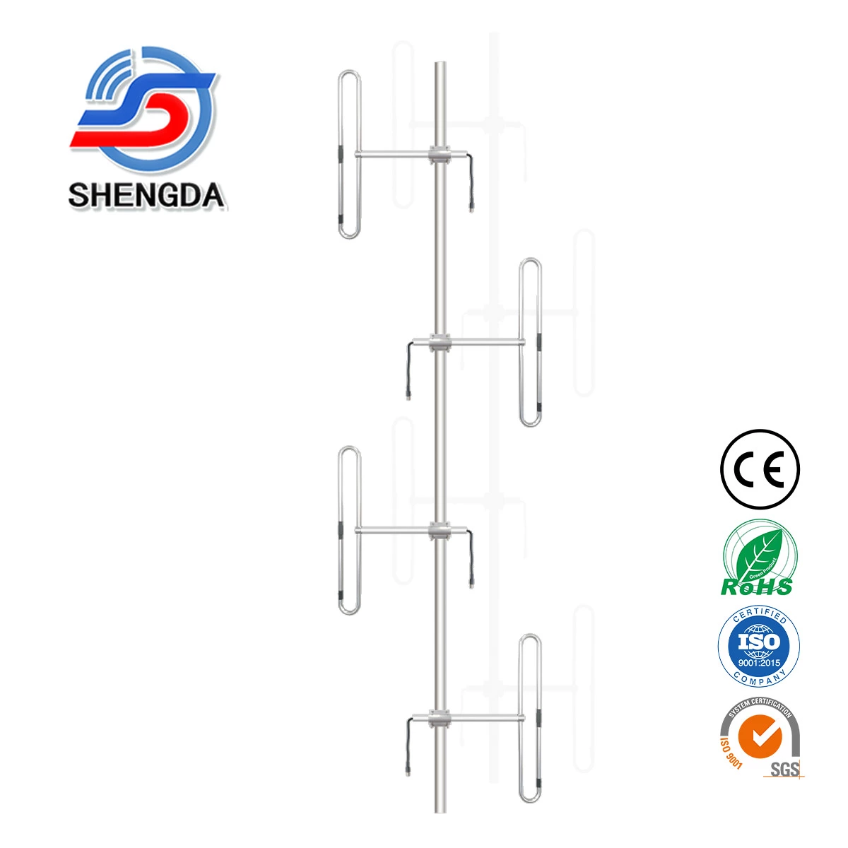 Dipole Base Antenna VHF a Set 4 Dipole 136-174MHz High Gain 10dBi  with 1PC 4 Ways Power Splitter