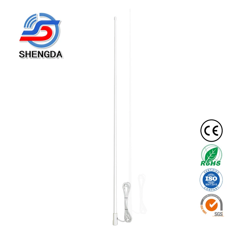 Marine Antenna With Nylon Marine Base Mount 2.4m Marine Antenna Vhf 156-163mhz 6.5db Gain