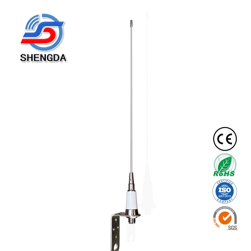 Whip Boat Communication Antenna With L Bracket Cb Omni Marine Radio Antenna 24.5-29.5mhz Stainless Steel