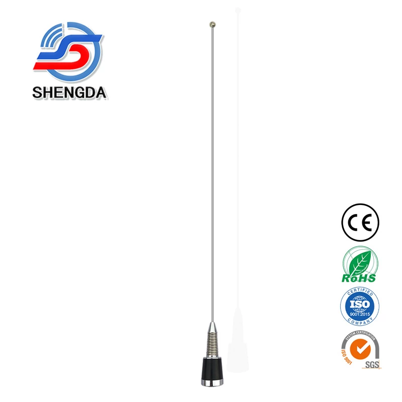 N4 136-174MHz NMO VHF Antenna 631 Stainless Steel Whip Mobile Car Antenna With Strong 150mm Magnet Mount