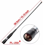 VHF UHF Mobile Ham Radio Antenna with Ground Planes Magnetic Base Mount Soft Whip Antenna PL259 Connector for Car Marine Radio