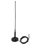 VHF UHF Mobile Ham Radio Antenna with Ground Planes Magnetic Base Mount Soft Whip Antenna PL259 Connector for Car Marine Radio