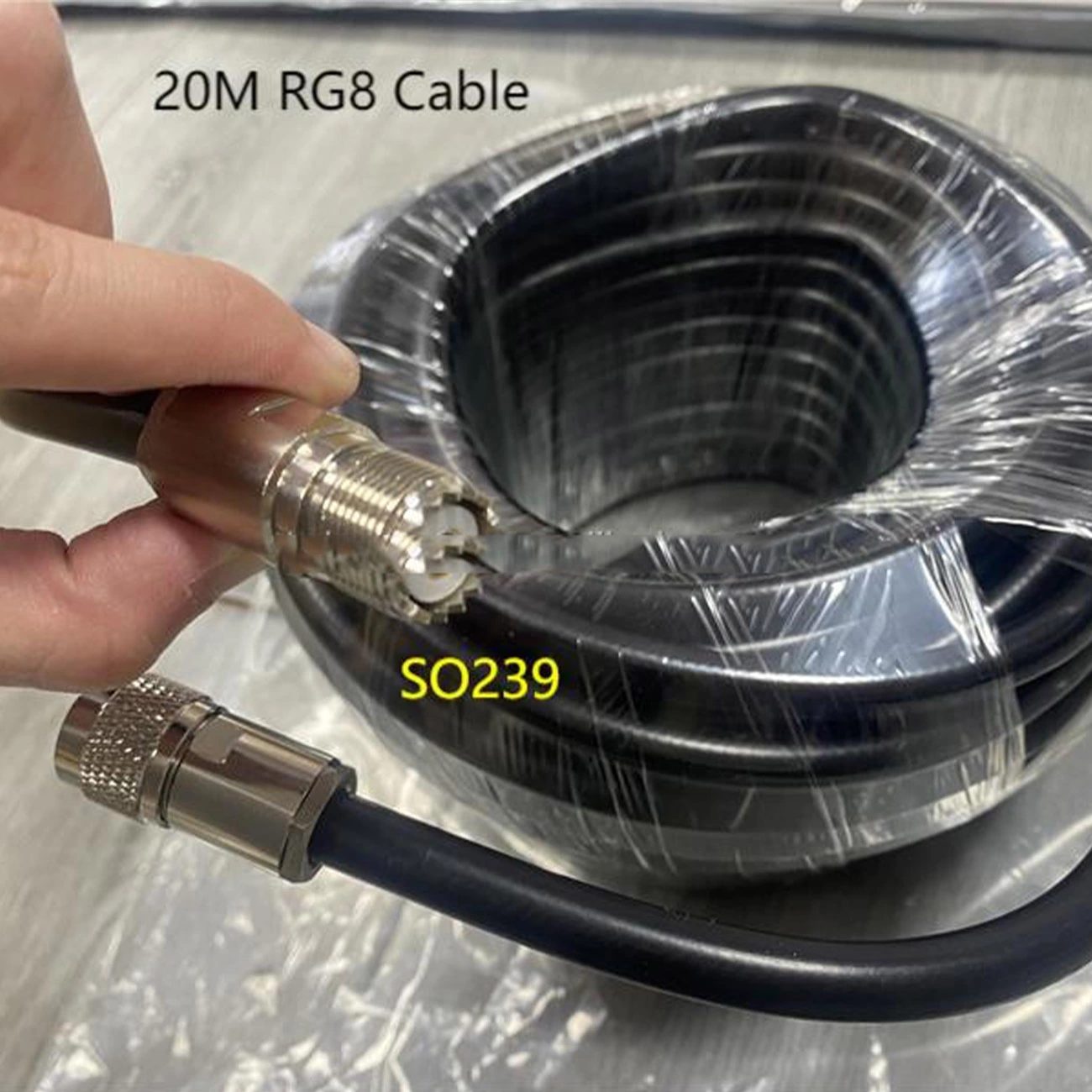 Cable Connection RG8 Coax Low Loss Antenna Cable for Ham Radio WLAN CB Radio and WiFi Antenna Feeder