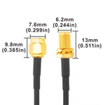 LMR200 Rp Sma Cable Male Plug To Rp Sma Female Jack Bulkhead Rf Connector Coaxial Braid Antenna Extension Cables