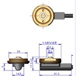 NMO Right Angle 3/4'' Mount Alloyed Low Profile Permanent High Frequency 0 to 6 GHz Crimp Connector Plug for RG58