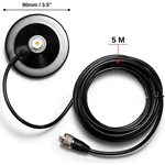 SD90 Diameter 90mm Magnet Mount SO239 UHF Female Base with 4m 13.1ft RG58 Cable for Car Radio Antenna