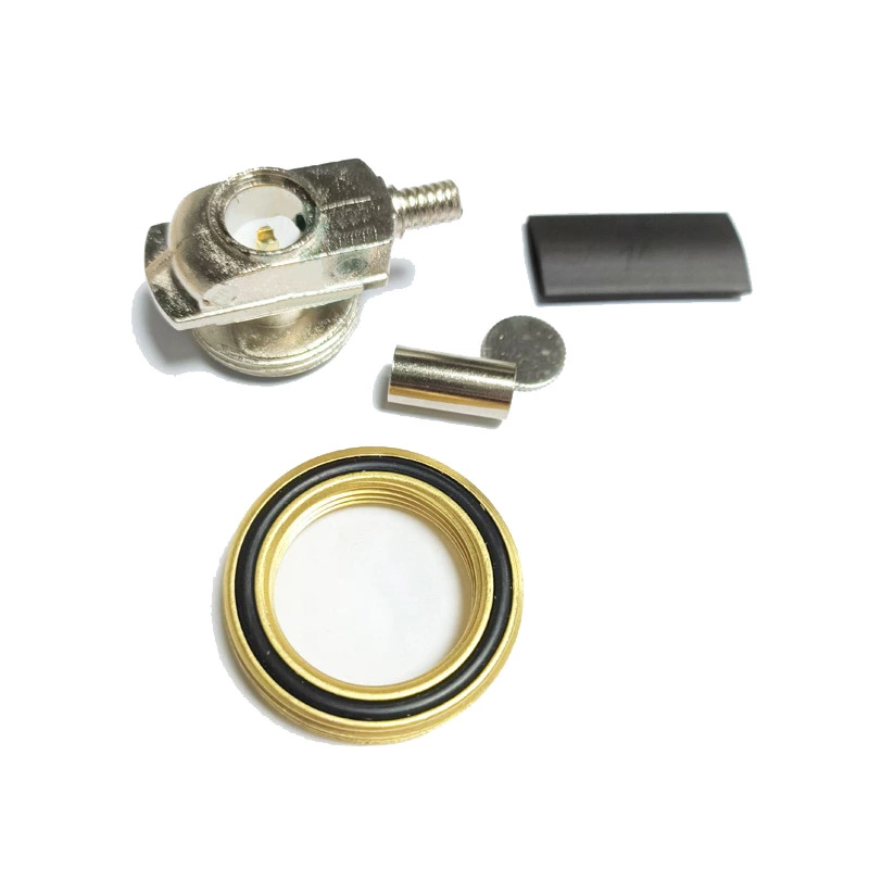 NMO Right Angle 3/4'' Mount Alloyed Low Profile Permanent High Frequency 0 to 6 GHz Crimp Connector Plug for RG58