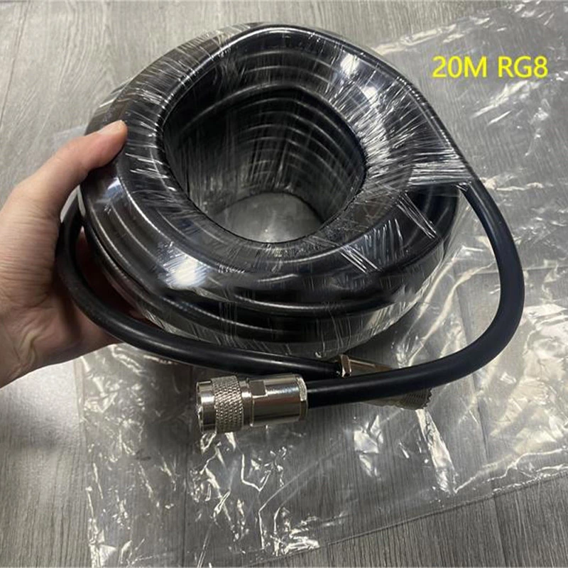 Cable Connection RG8 Coax Low Loss Antenna Cable for Ham Radio WLAN CB Radio and WiFi Antenna Feeder
